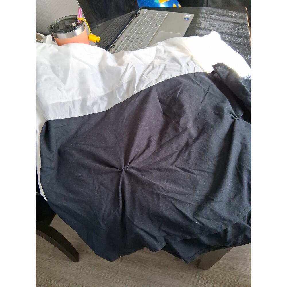 14" Tailored Pinch Pleated Bed Skirt Dust Ruffle by Nesti Queen Black - Picture 5 of 6